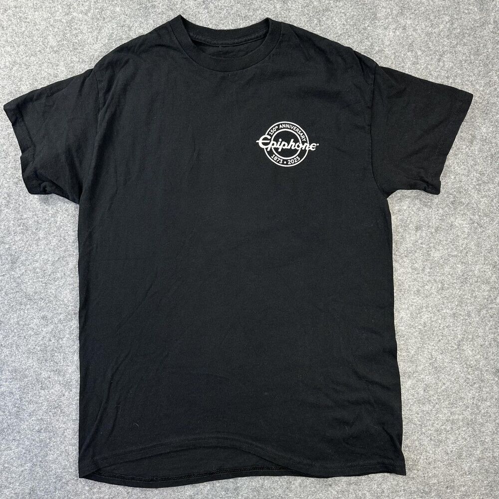 Epiphone 150th Anniversary Shirt Mens Medium Black Gibson Guitar Music Tee